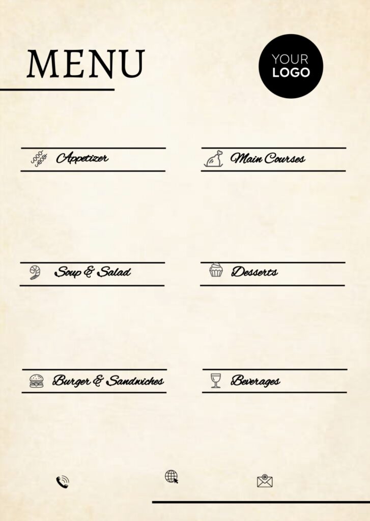 Free Printable Menu Templates Pdf - Free Printable Templates