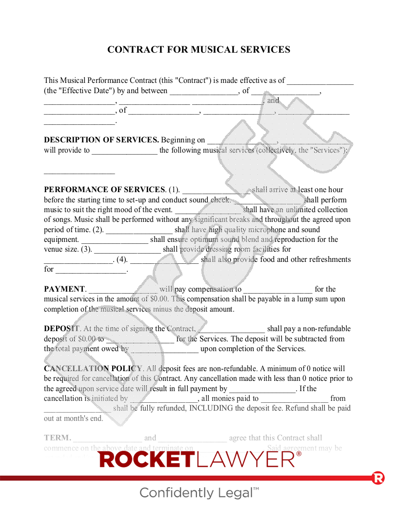 Free Printable Actor Contract Template