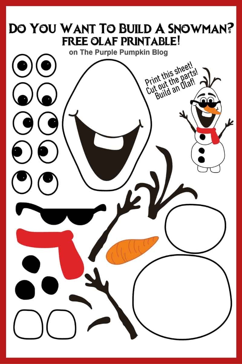 Free Olaf Printable Do You Want To Build A Snowman 