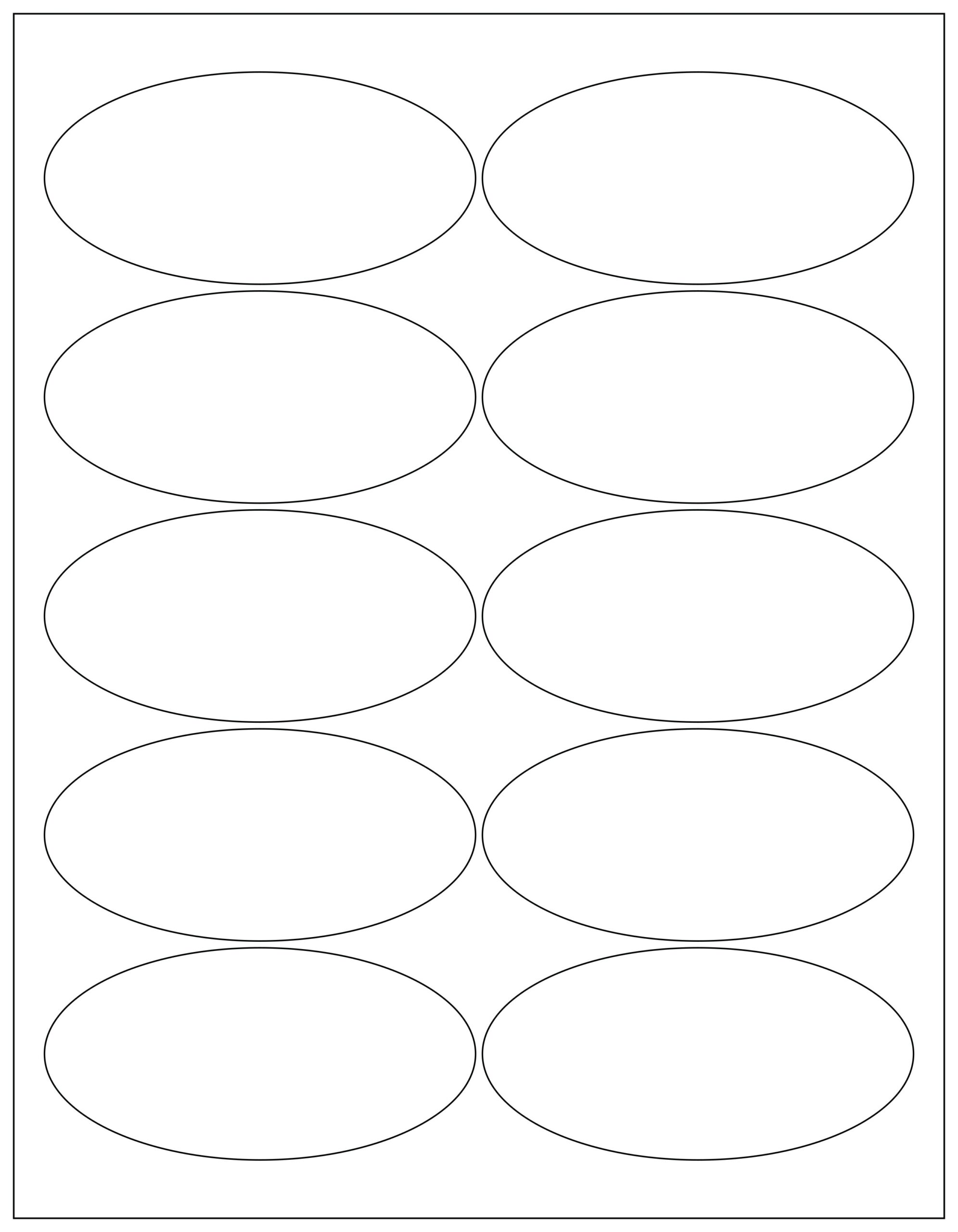 Oval Template Printable Free
