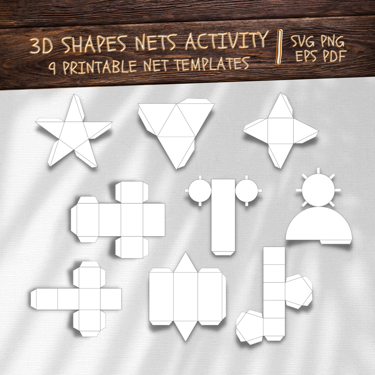 Free Printable 3D Shape Nets Made By Teachers Free Printable 3D Shape Nets Made By Teachers