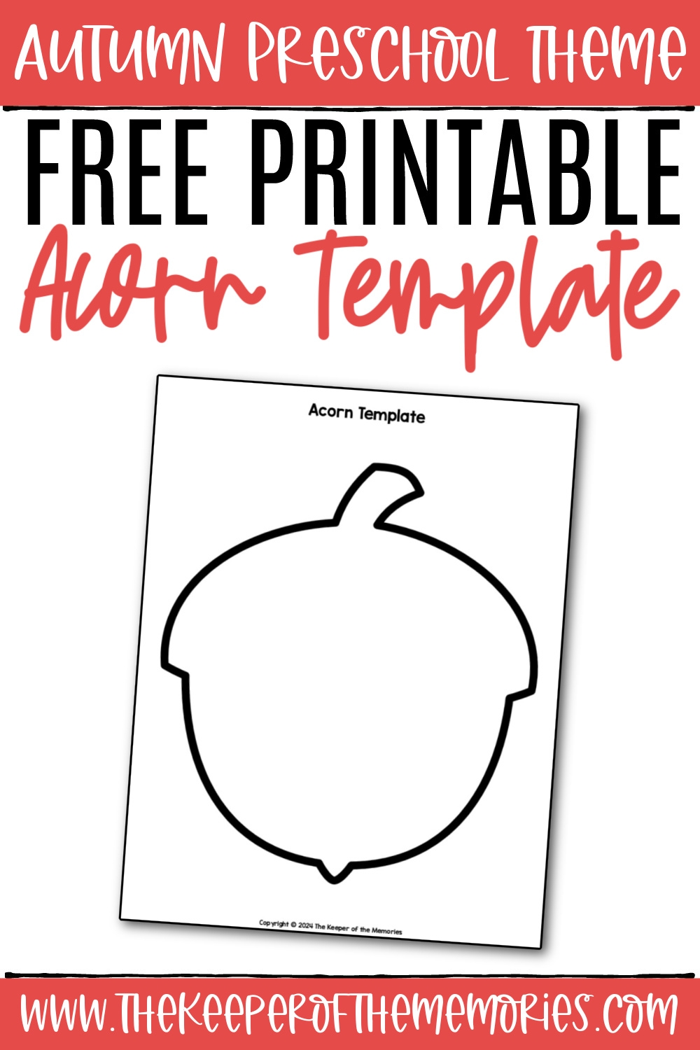 Free Acorn Template Printable