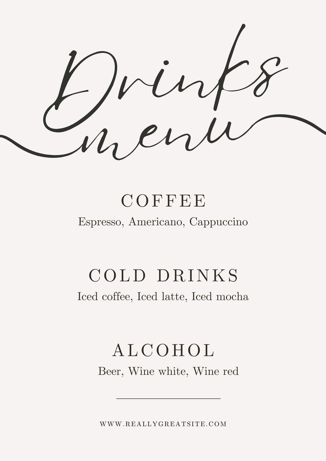 Free Printable Bar Menu Templates Free Printable Bar Menu Templates
