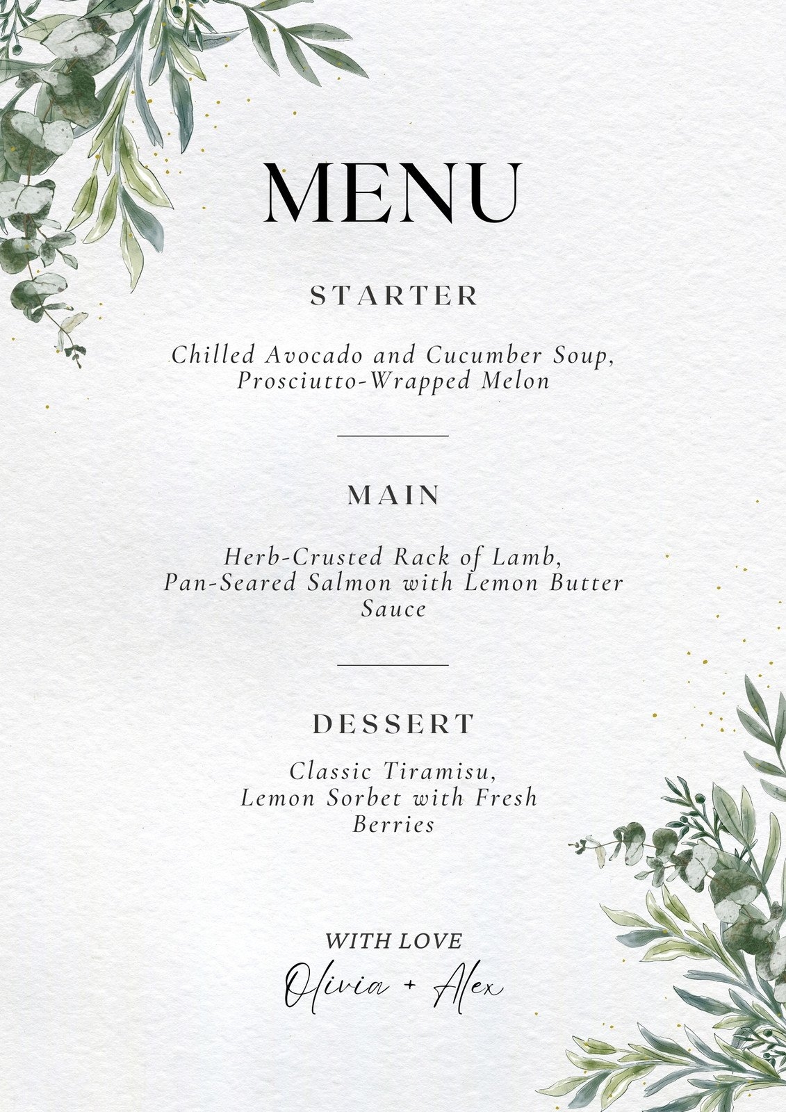 Free Printable And Customizable Dinner Party Menu Templates Canva