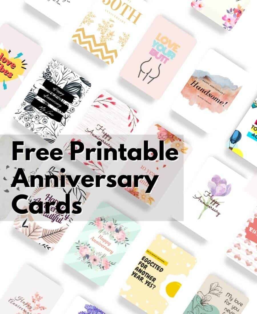 Free Printable Anniversary Card Templates