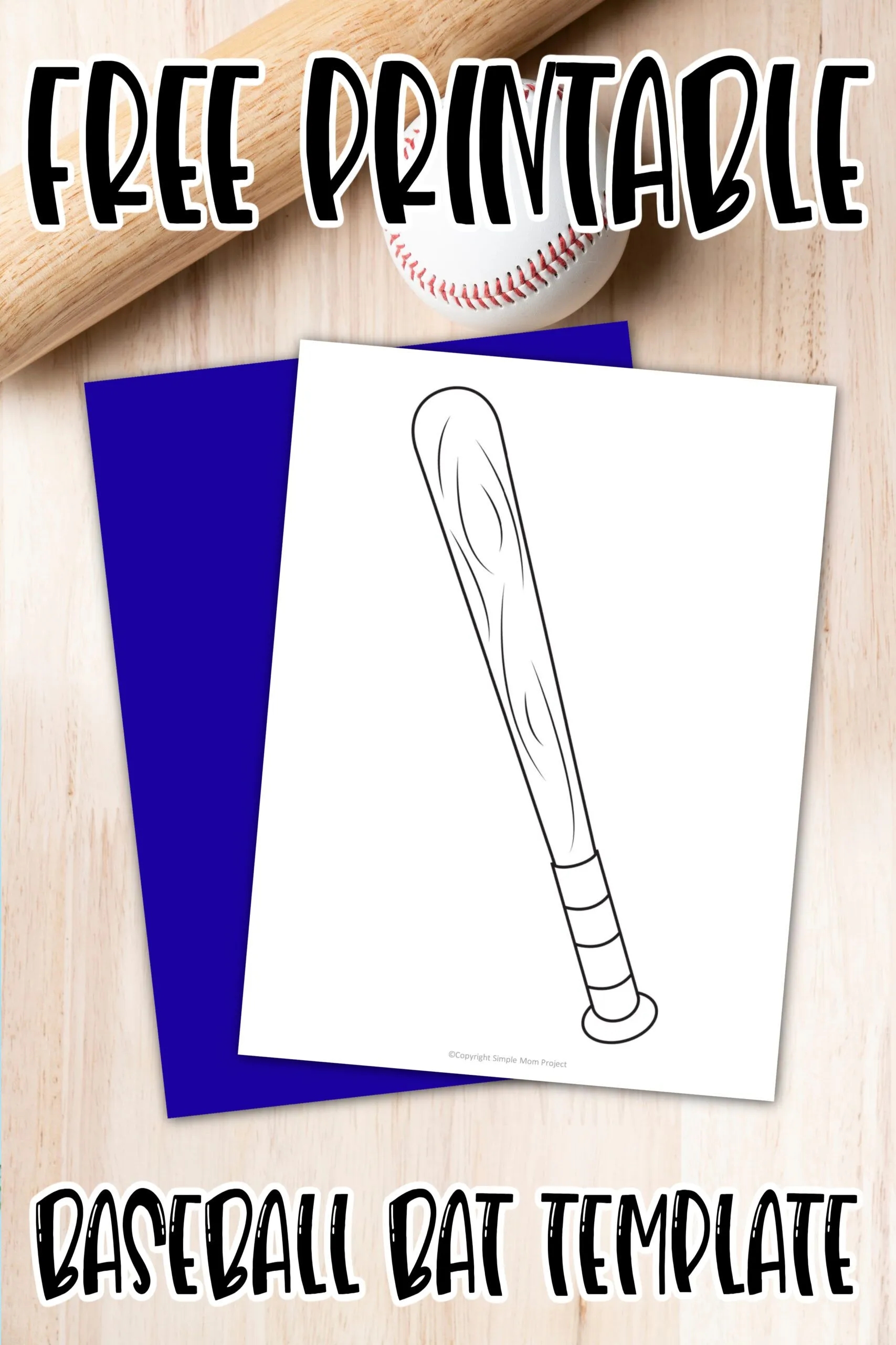 Free Printable Baseball Template Simple Mom Project