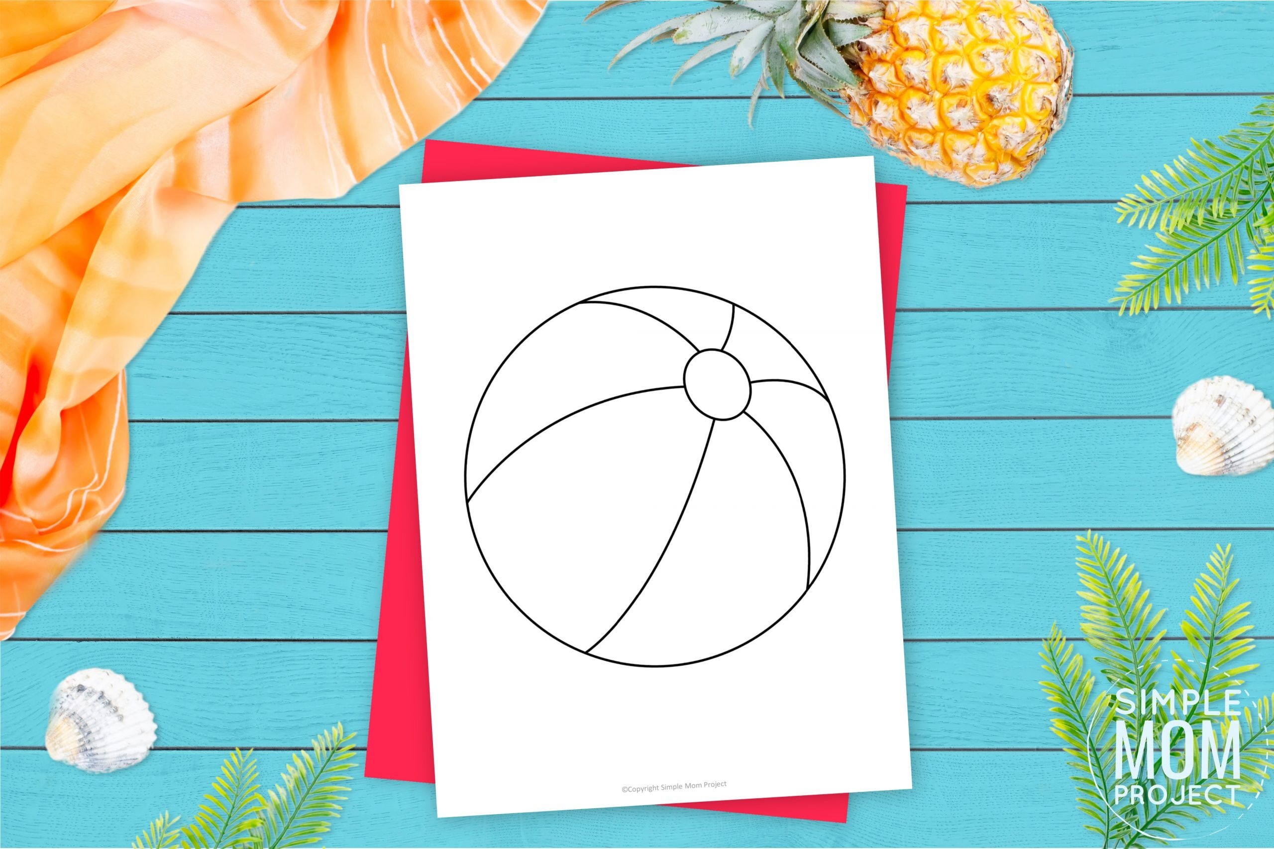 Free Printable Beach Ball Template Simple Mom Project