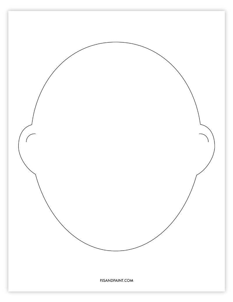 Free Printable Blank Face Template Pjs And Paint Free Printable Blank Face Template Pjs And Paint