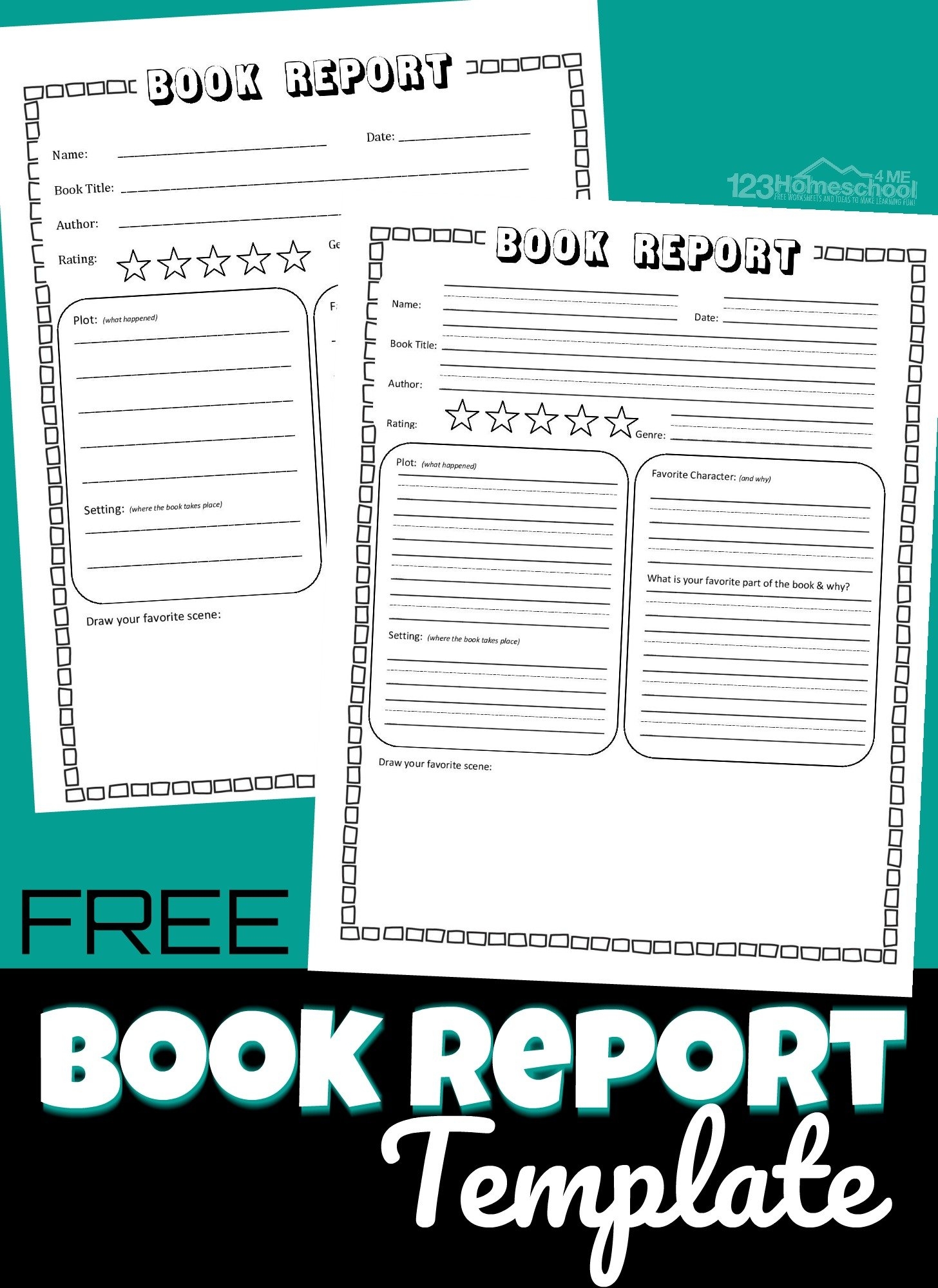 FREE Printable Book Report Template FREE Printable Book Report Template