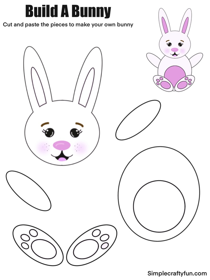 Free Printable Build A Bunny Craft For Kids 