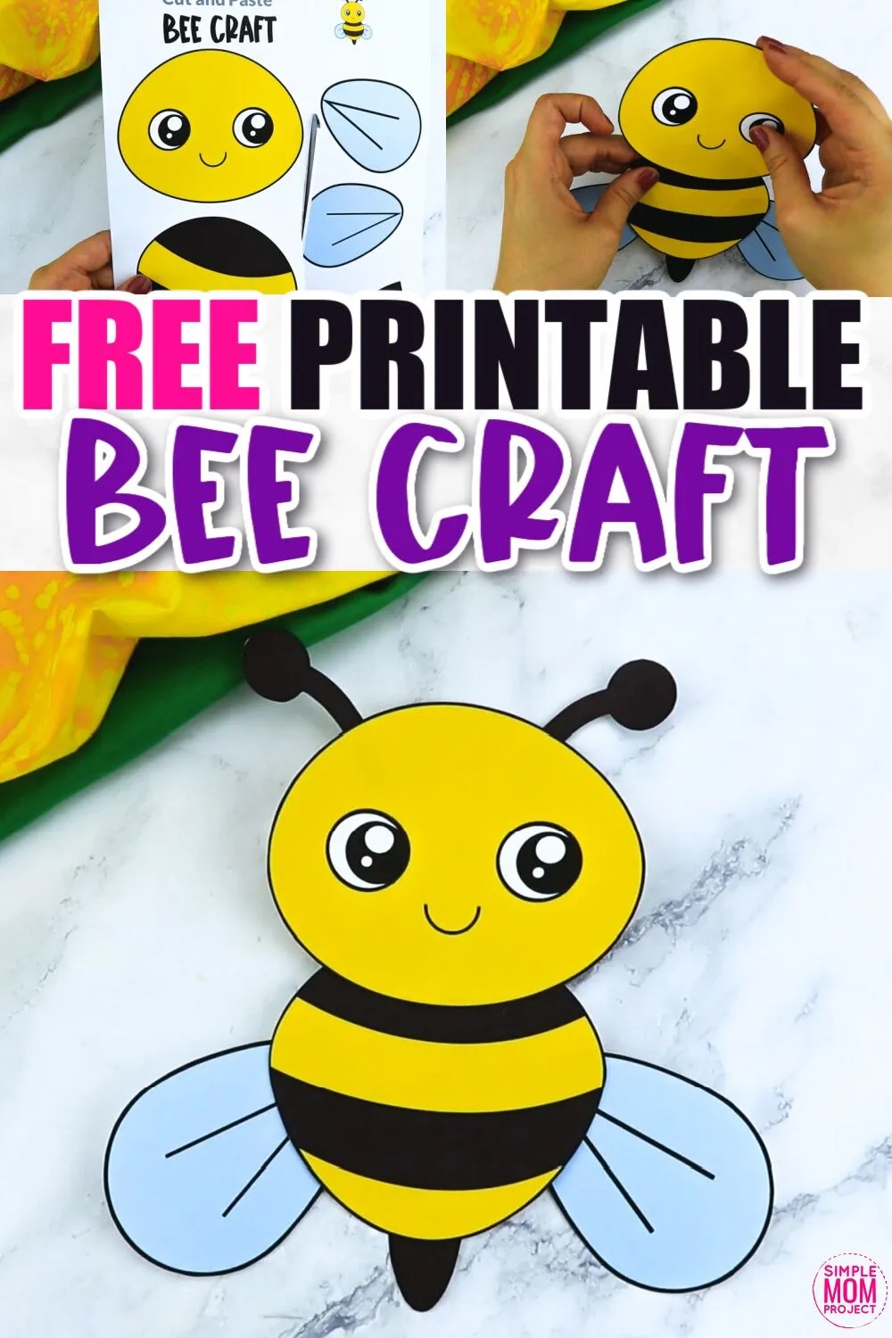Free Printable Bumble Bee Craft Template Simple Mom Project