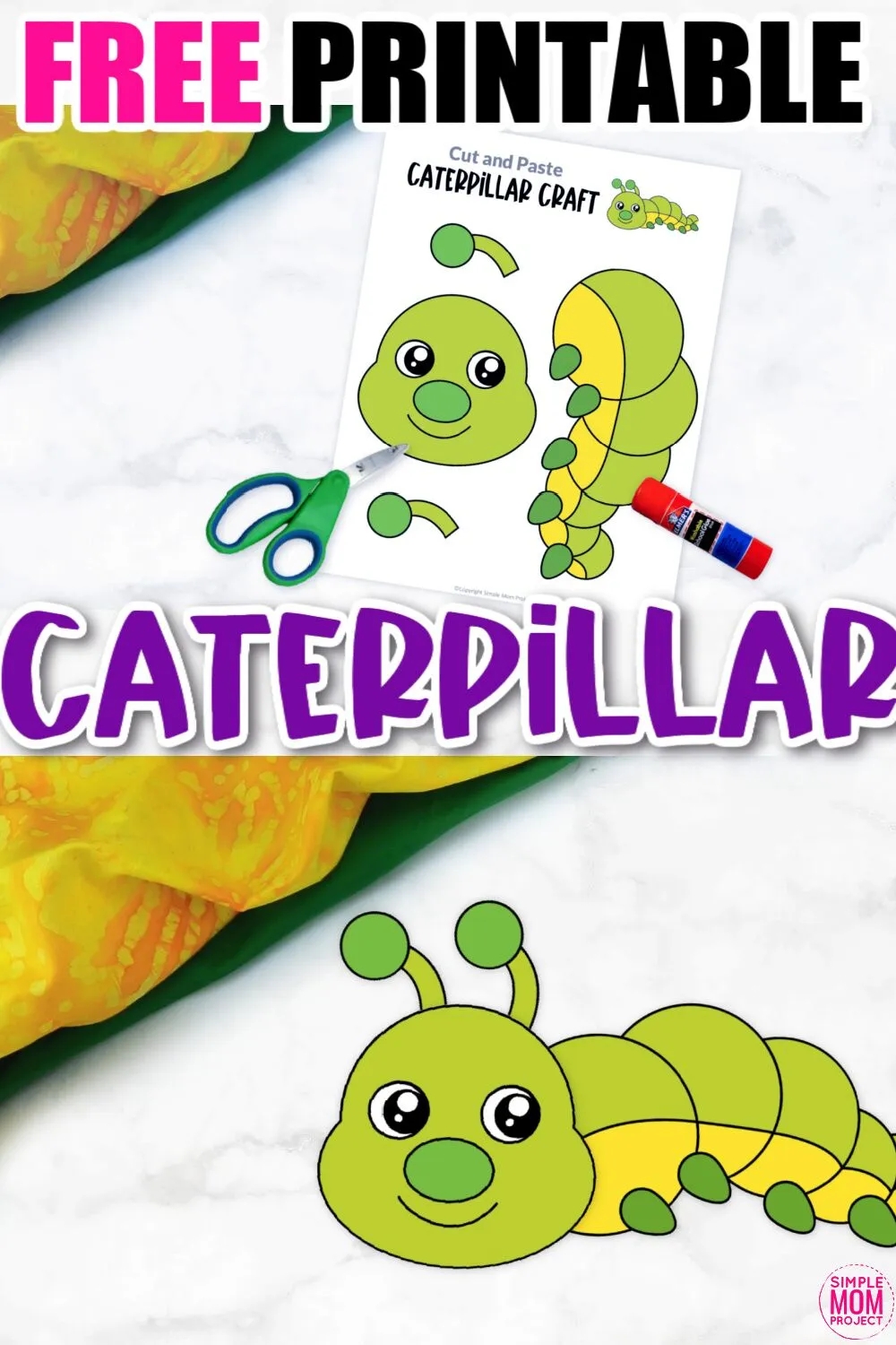 Free Printable Caterpillar Craft Template Simple Mom Project