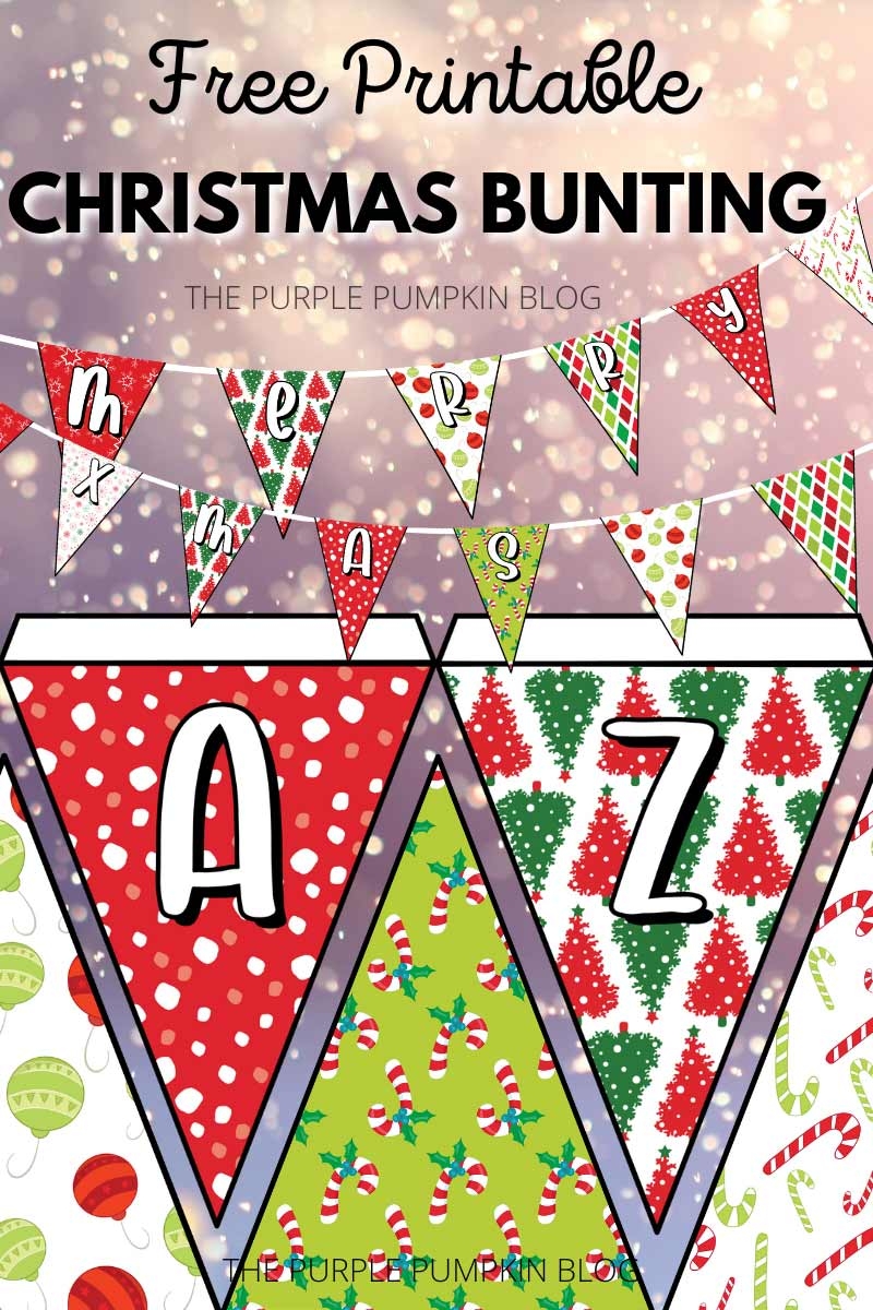 Free Printable Christmas Bunting Flags For Christmas Parties 