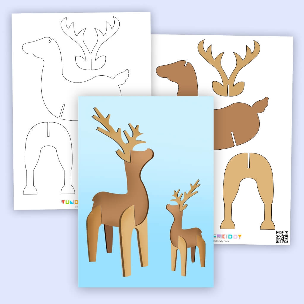 Reindeer Template Printable Free
