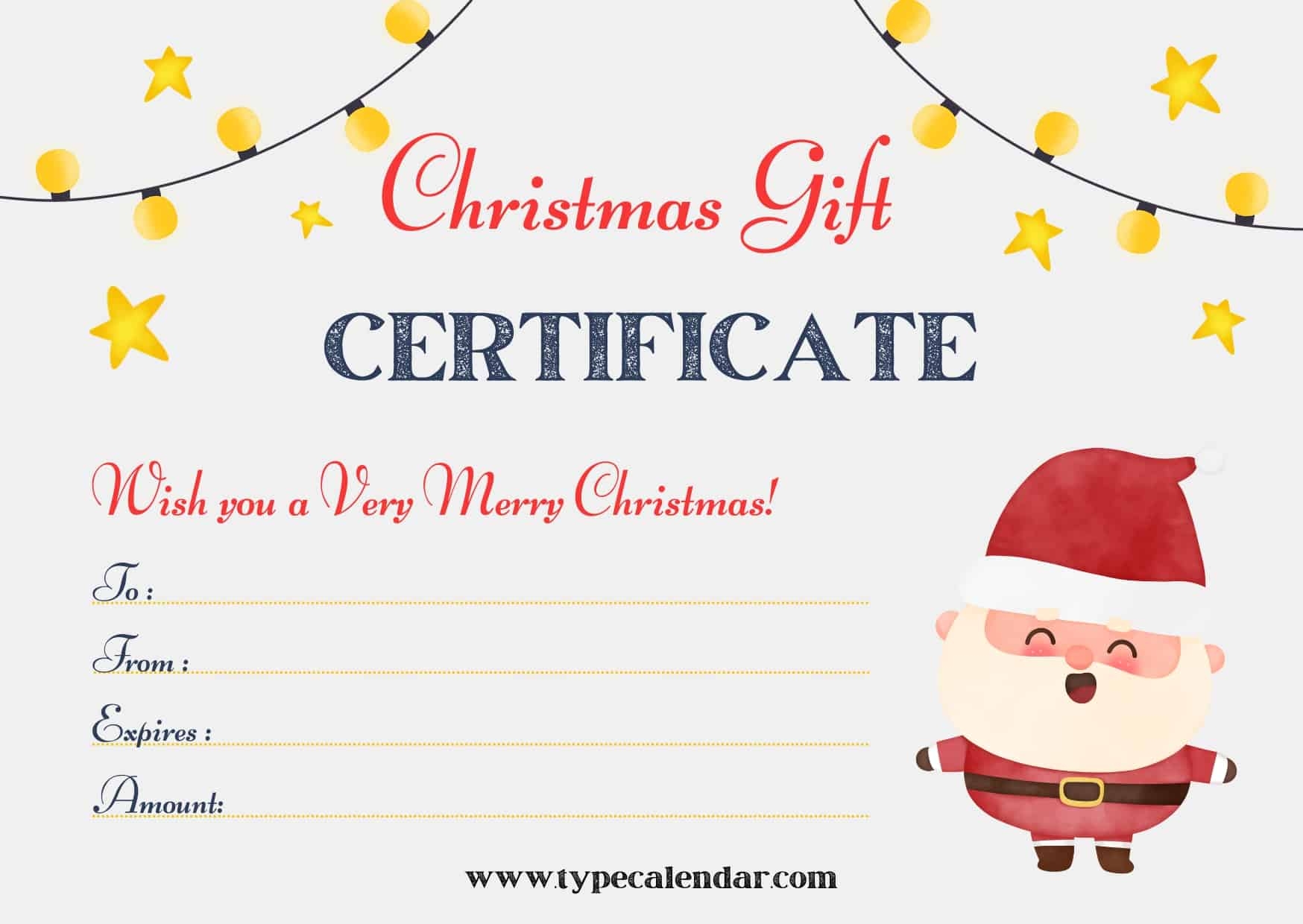 Free Gift Certificate Templates Printable