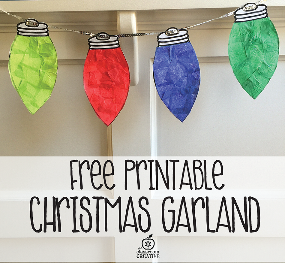 Free Printable Christmas Light Garland Craft For Kids Free 