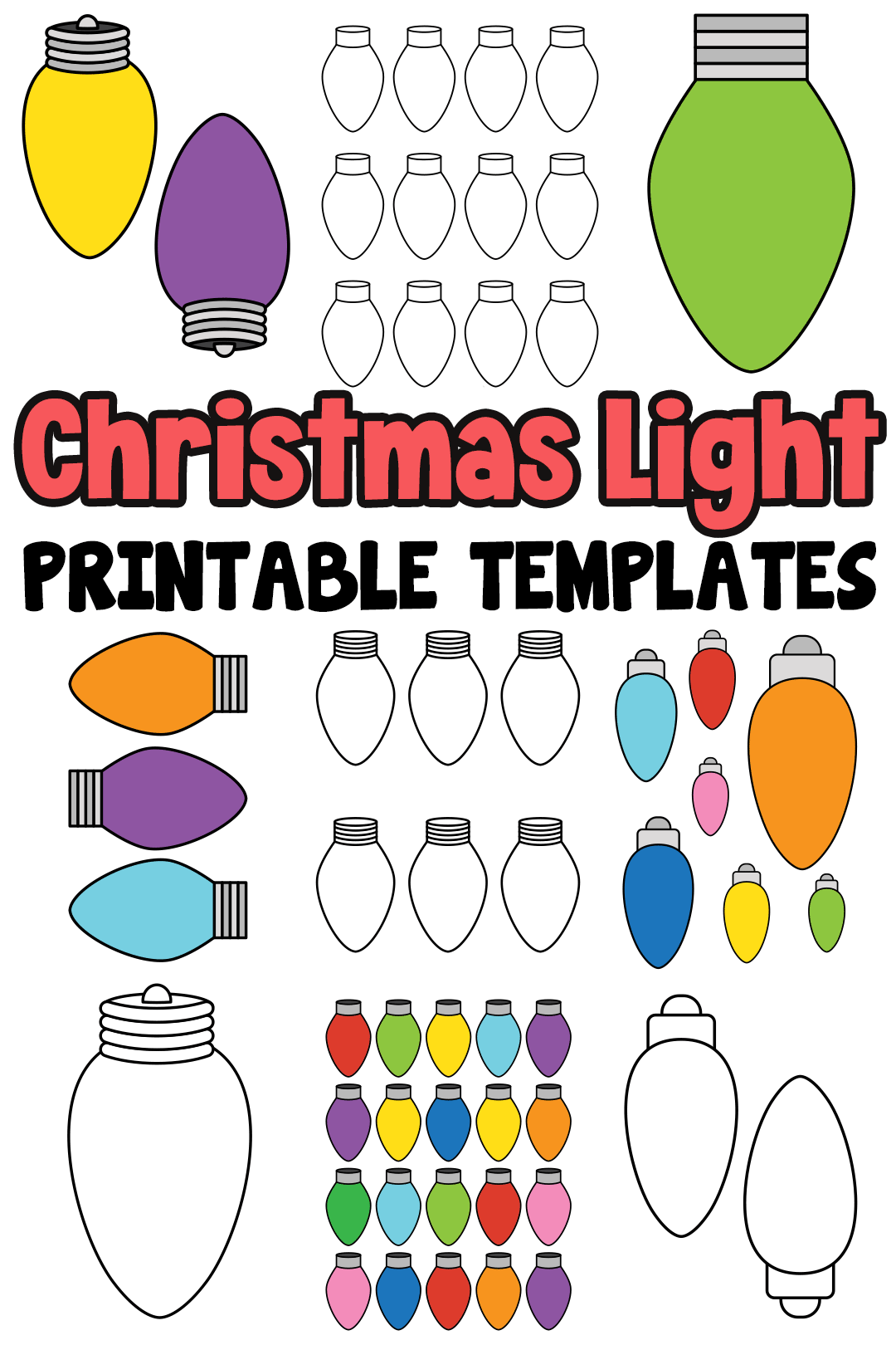 Christmas Light Template Printable Free