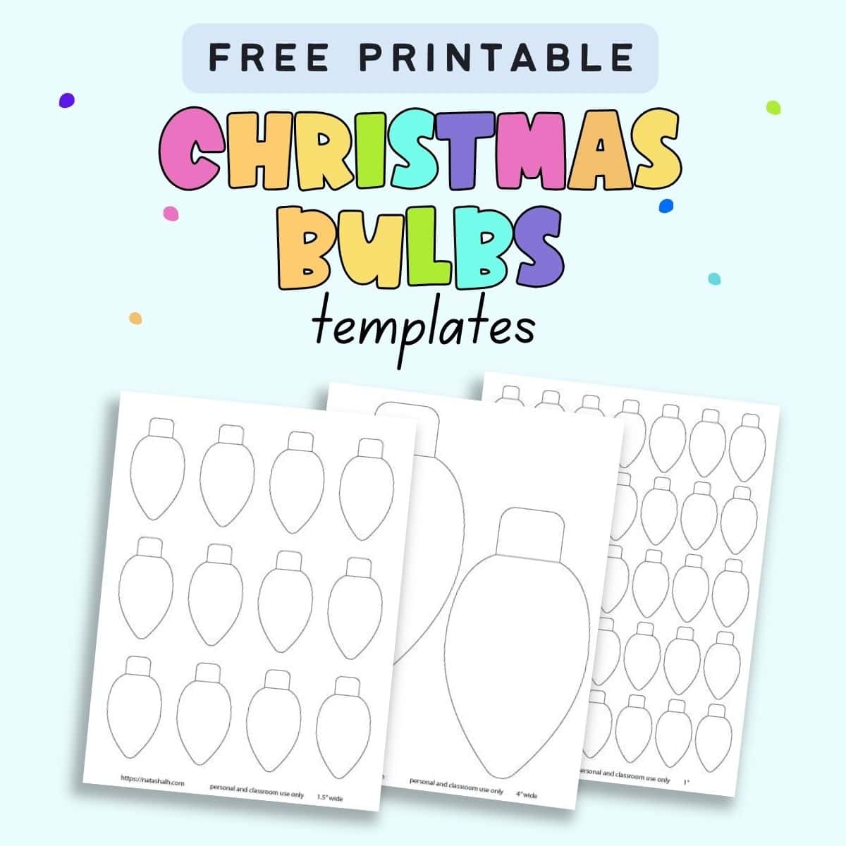 Free Printable Christmas Light Templates The Artisan Life