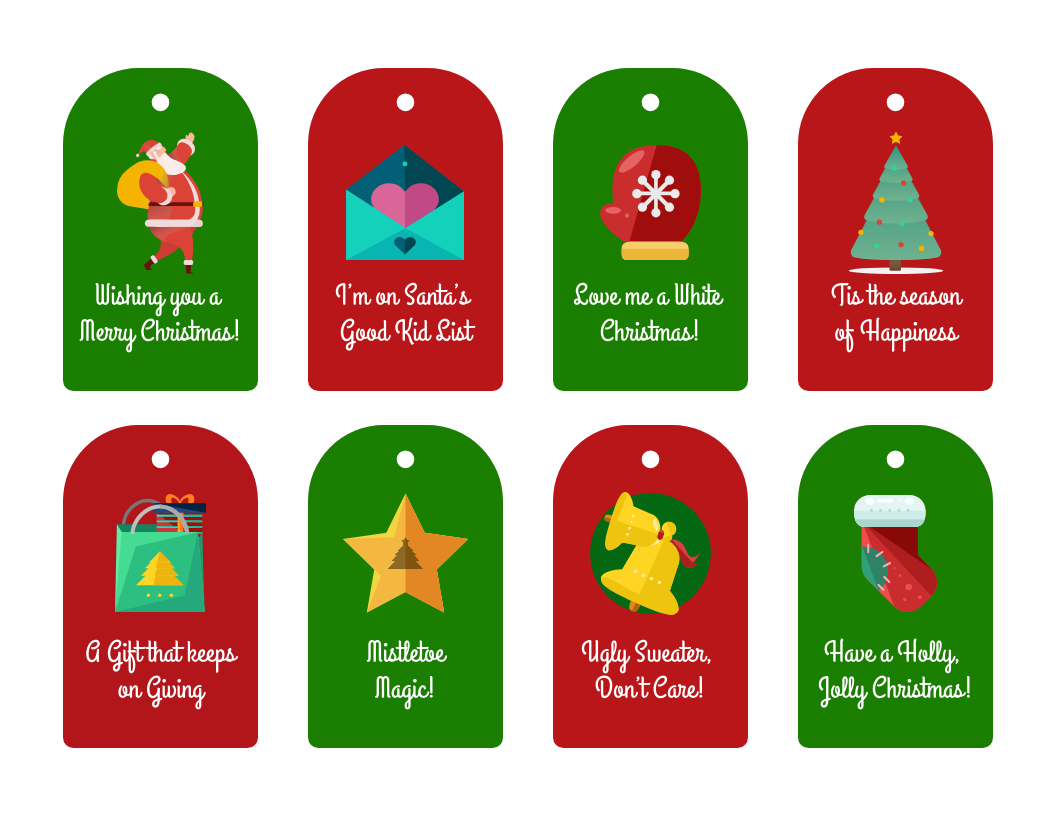 Free Christmas Gift Tags Template Printable