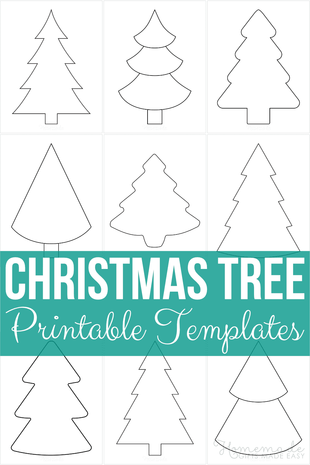 Free Printable Christmas Tree Templates And Outlines