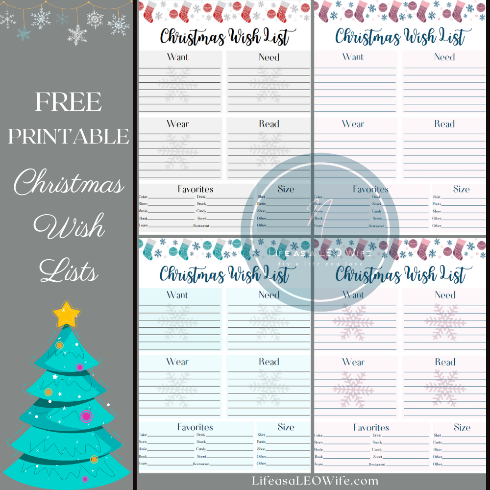 Christmas Wish List Template Free Printable