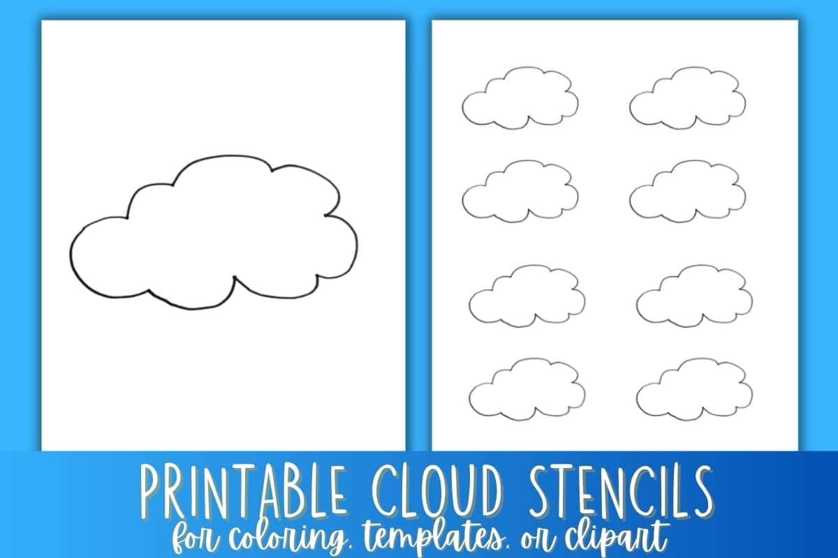 Cloud Template Free Printable