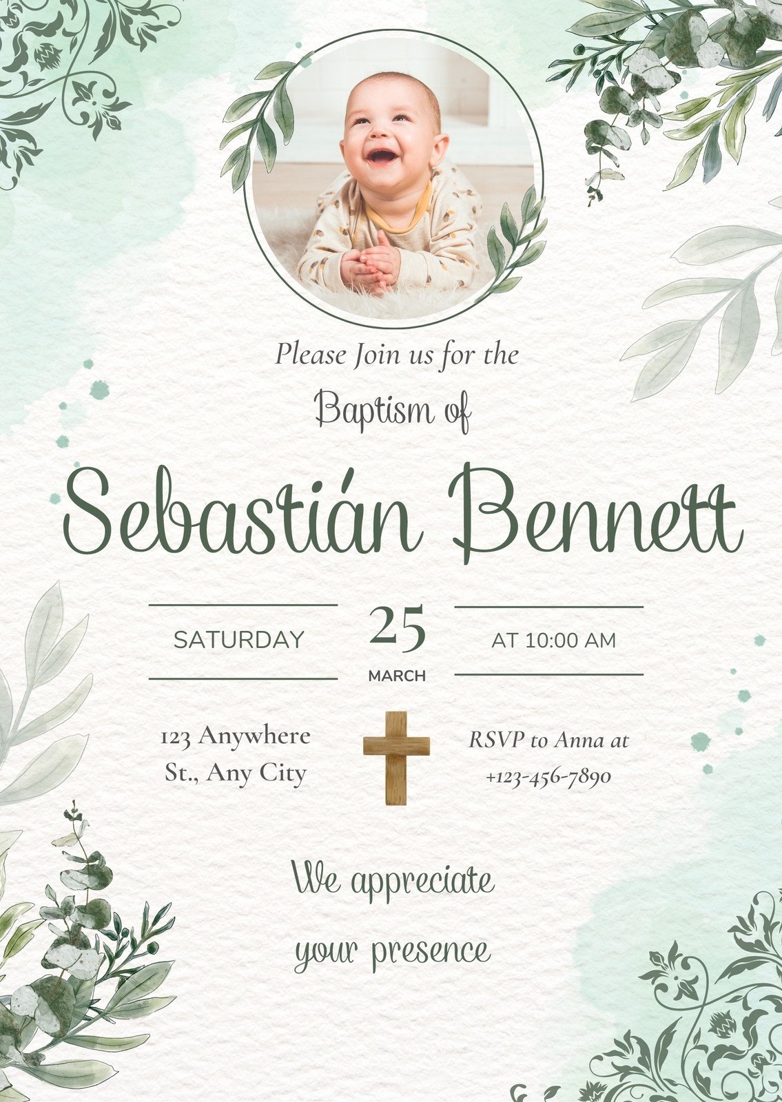 Free Printable Customizable Baptism Invitation Templates Canva Free Printable Customizable Baptism Invitation Templates Canva