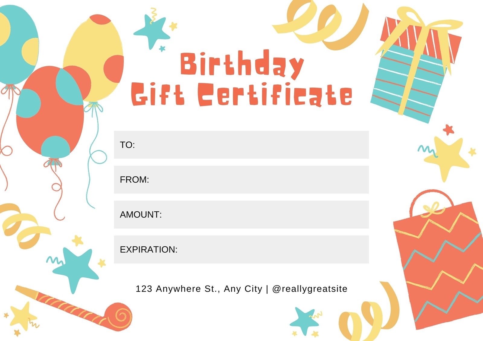Free Printable Customizable Birthday Certificate Templates Canva