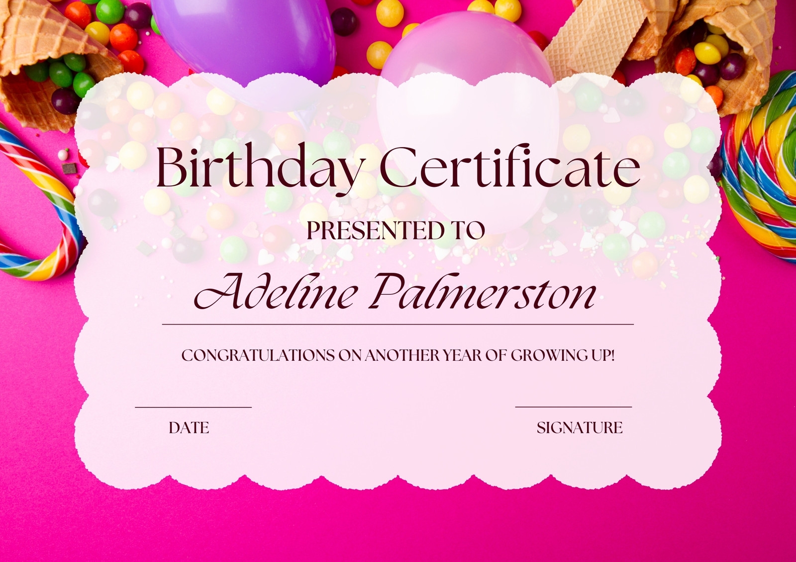 Free Printable Customizable Birthday Certificate Templates Canva