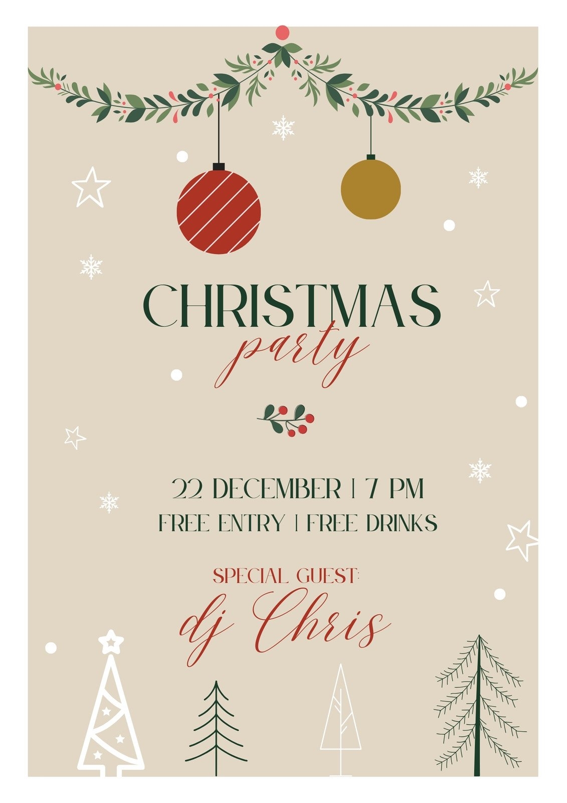 Free Printable Customizable Christmas Flyer Templates Canva