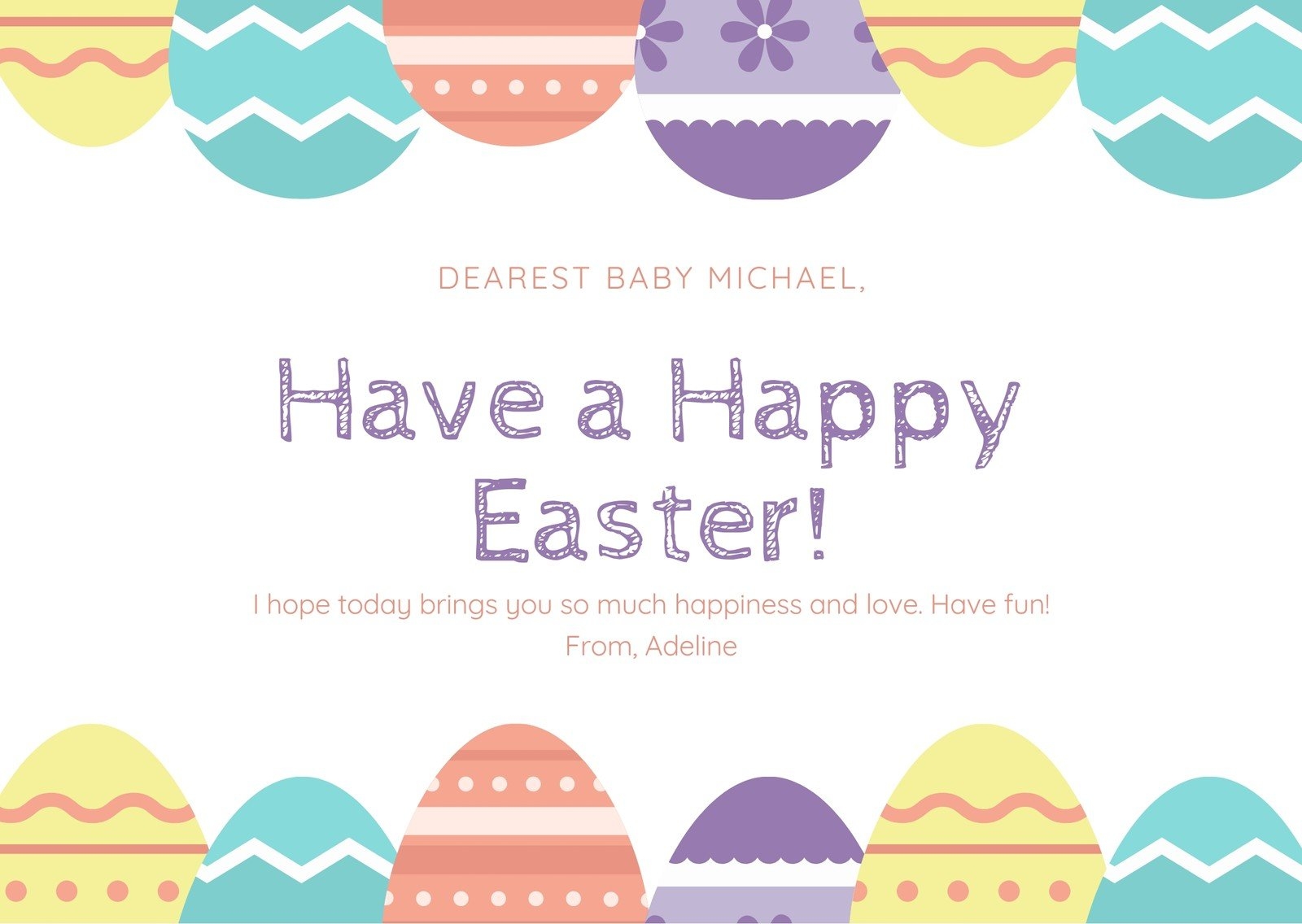 Free Printable Customizable Easter Card Templates Canva