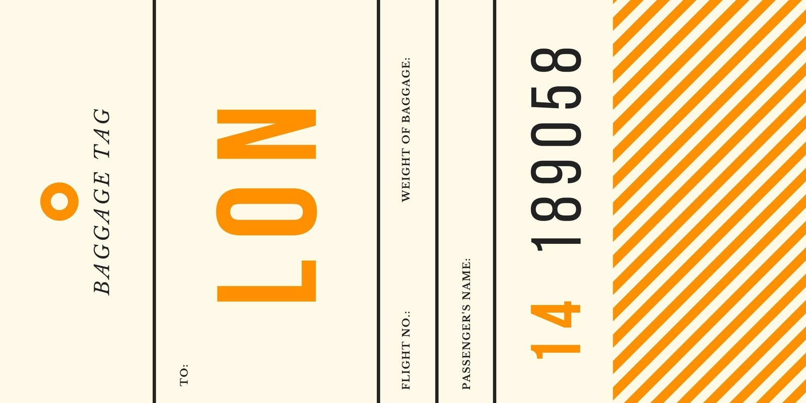 Free Printable Customizable Luggage Tag Templates Canva