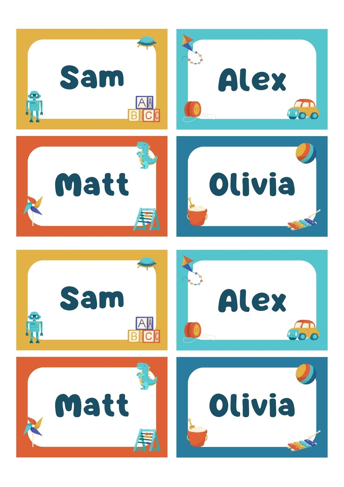 Name Template Free Printable