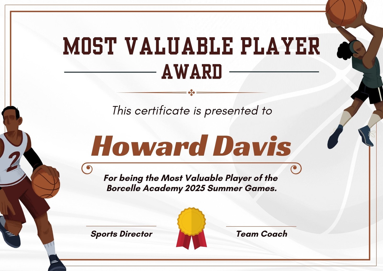Free Printable Customizable Sport Certificate Templates Canva