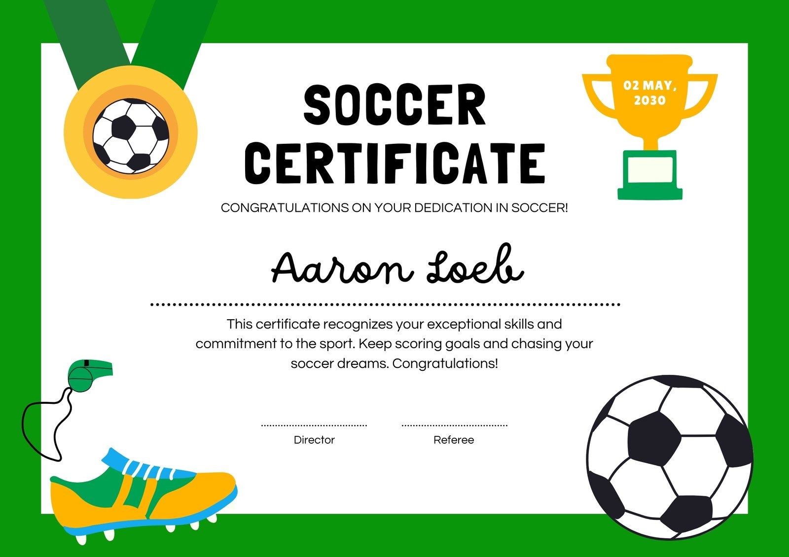 Free Printable Customizable Sport Certificate Templates Canva