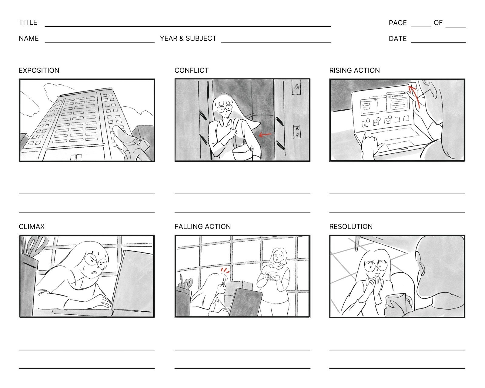 Free Printable Customizable Storyboard Templates Canva