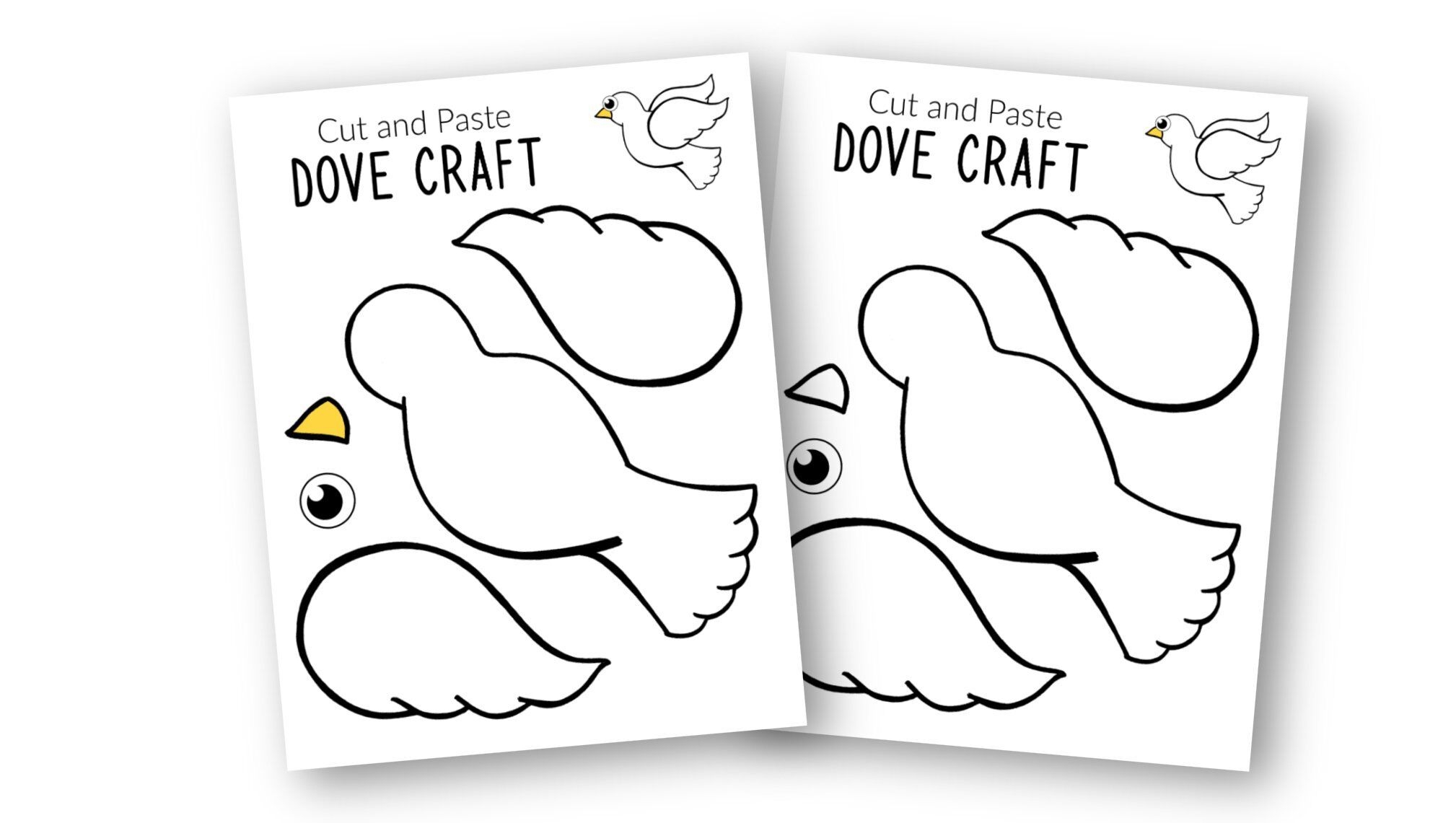 Free Printable Cut And Paste Dove Craft For Kids With Dove 