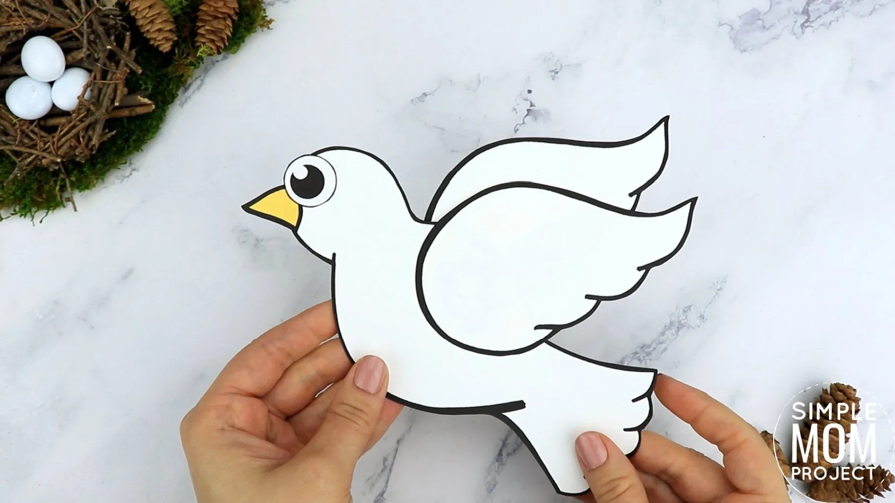 Free Printable Cut And Paste Dove Craft For Kids With Dove