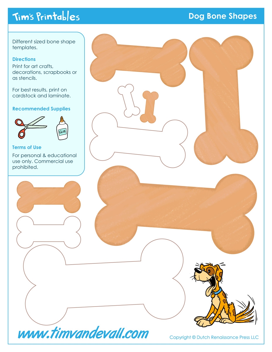 Free Printable Dog Bone Templates Blank Dog Bone Shapes