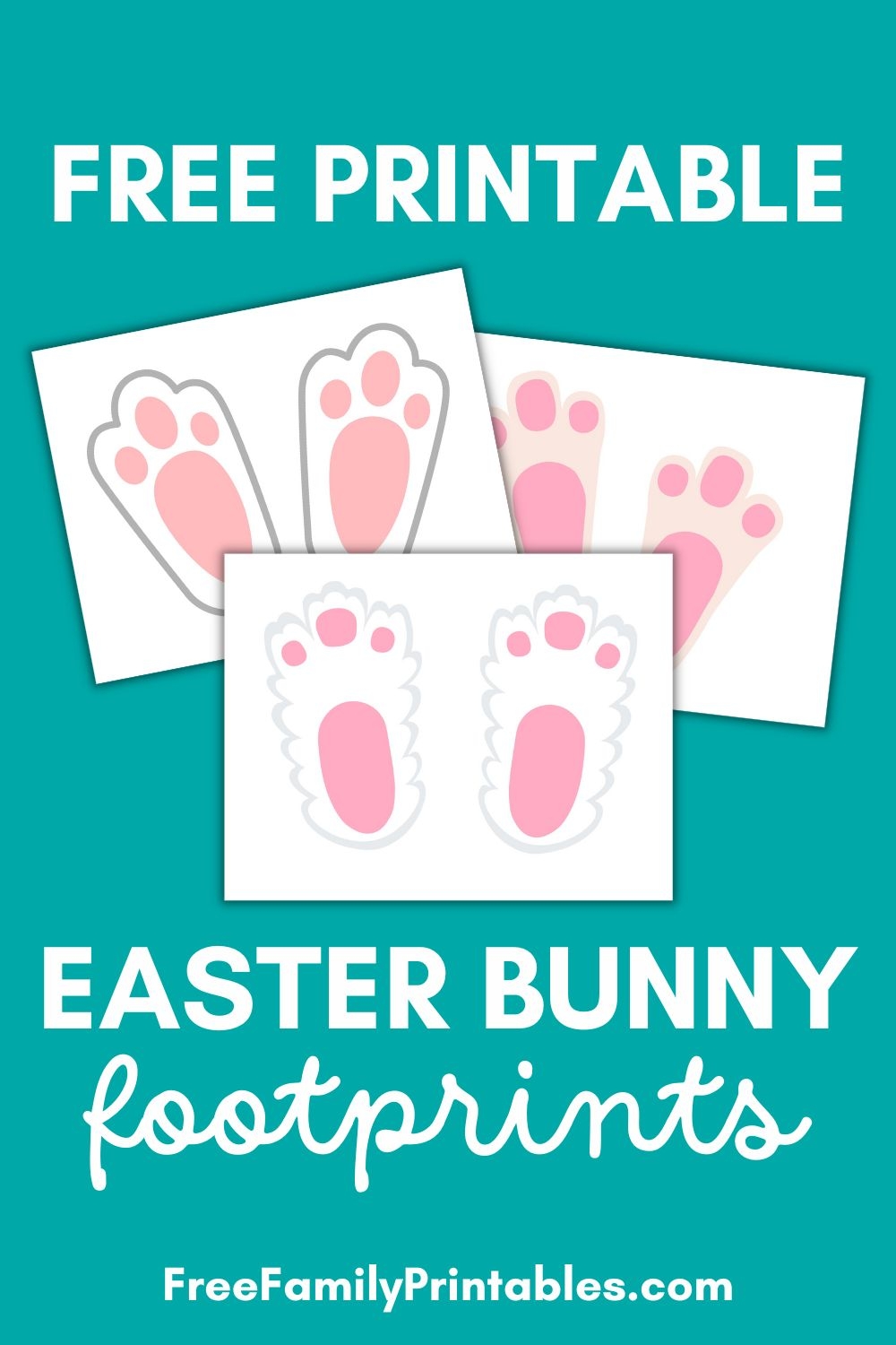 Free Printable Easter Bunny Footprints Making Frugal FUN