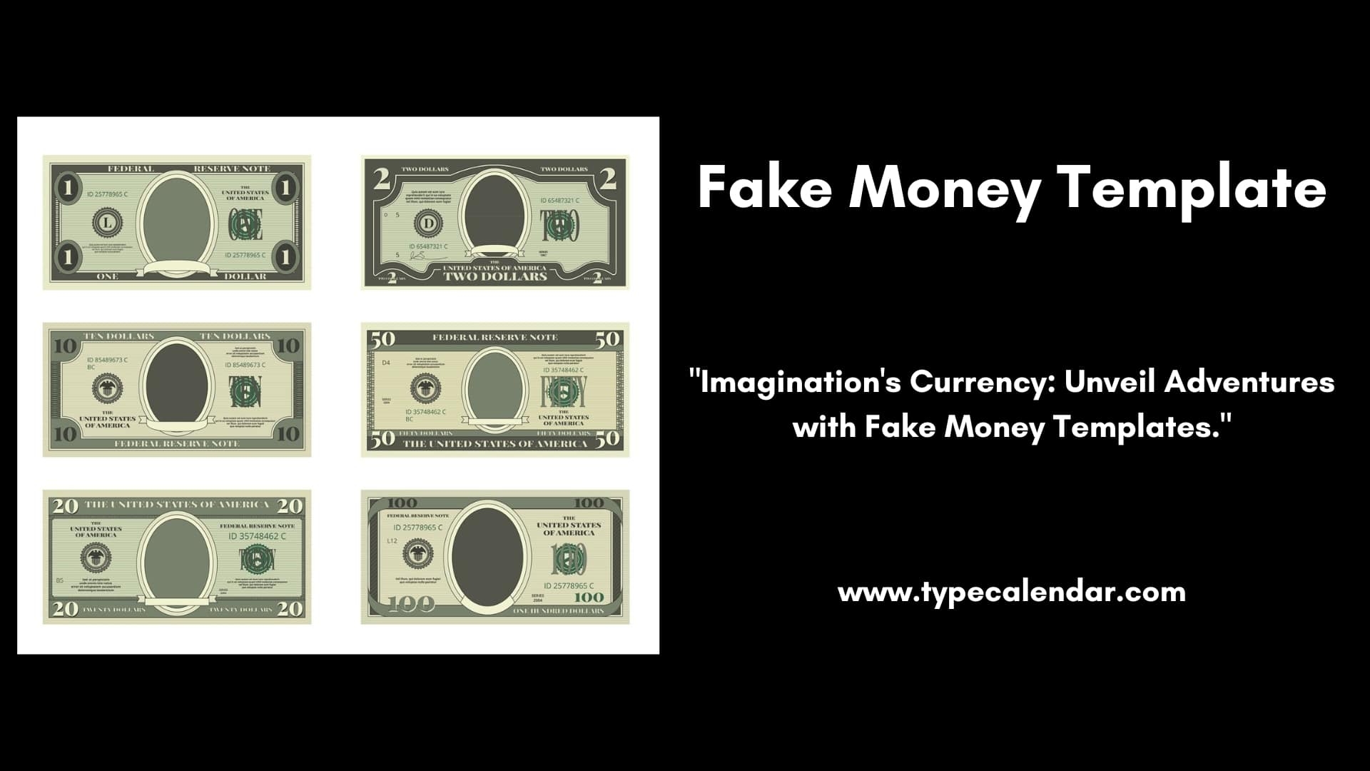 Free Printable Fake Money Templates Word PDF 