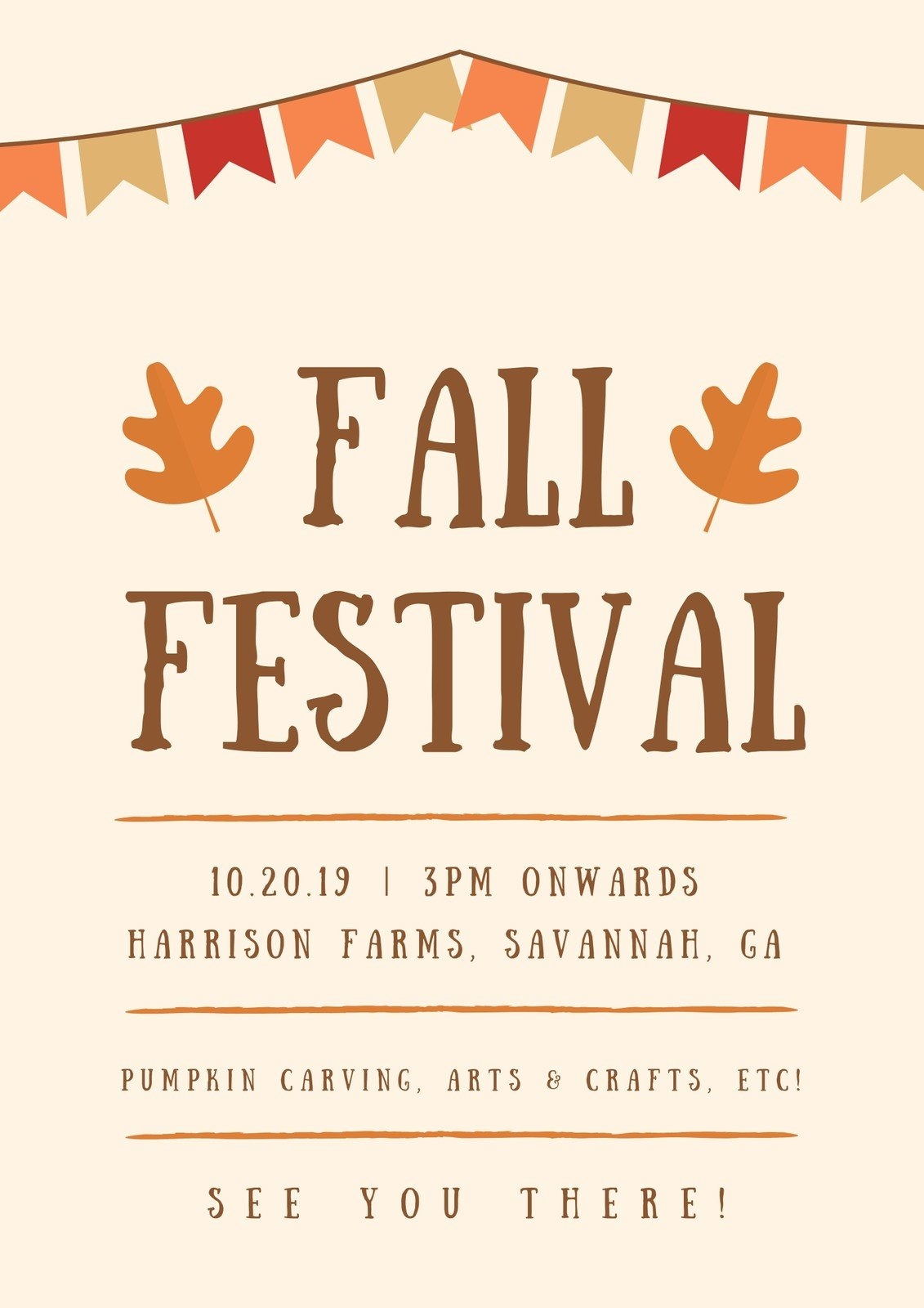 Free Printable Fall Festival Poster Templates Canva