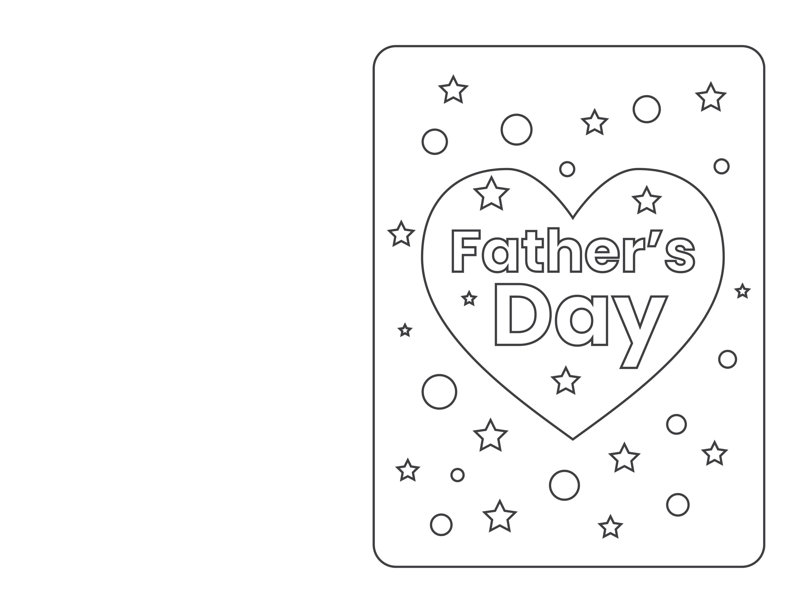 Free Printable Fathers Day Cards For Kids To Color Happy Worksheets Library
