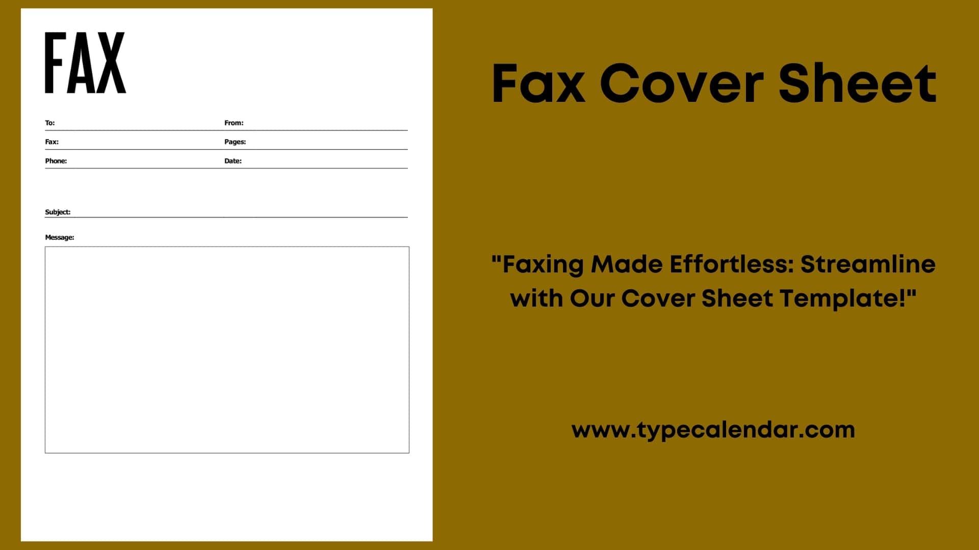 Free Fax Cover Sheet Template Printable