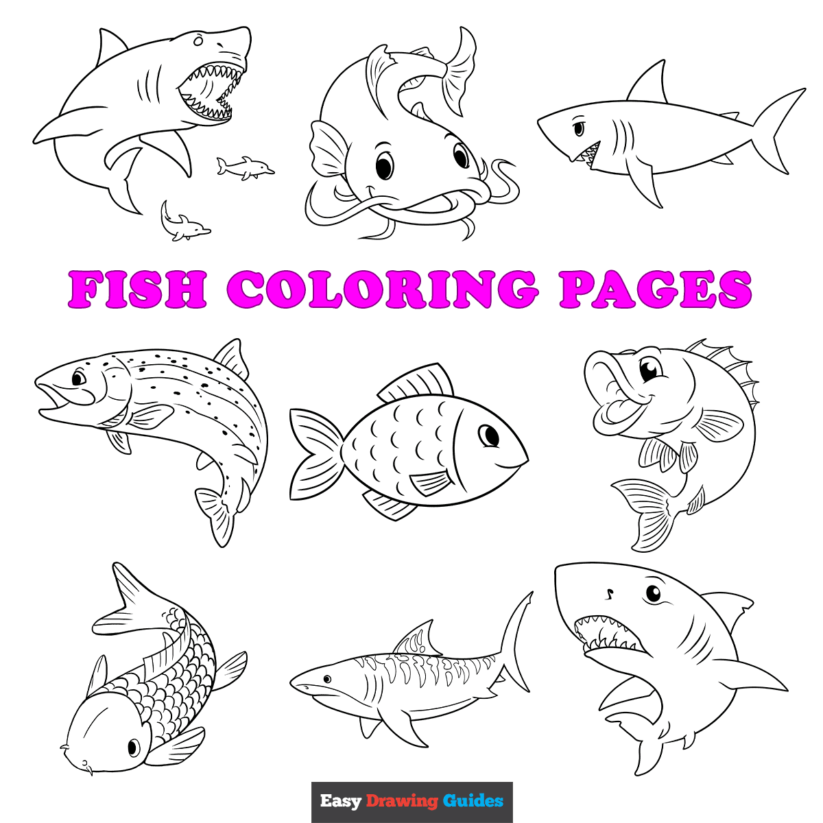 Free Printable Fish Coloring Pages For Kids Free Printable Fish Coloring Pages For Kids