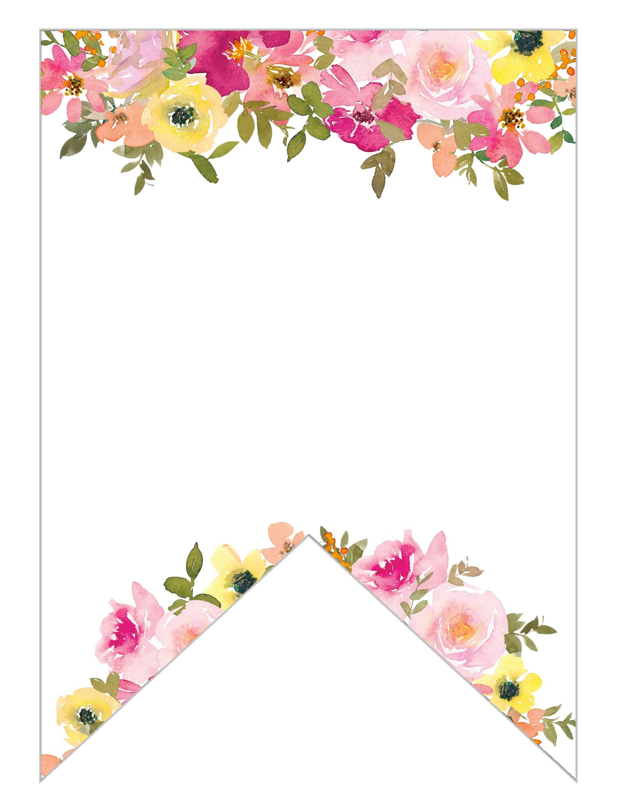 Free Printable Floral Alphabet Banner Letters Lovely Planner