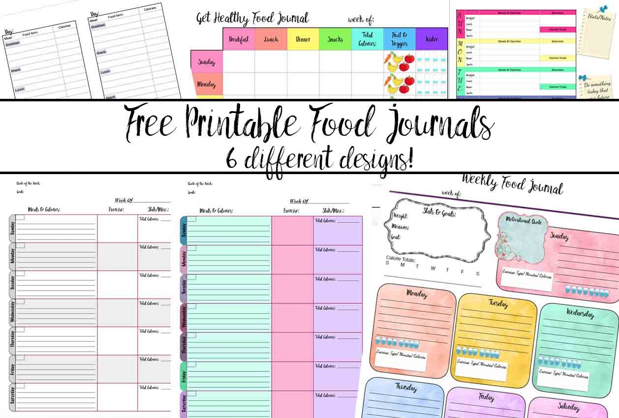 Free Food Log Templates Printable