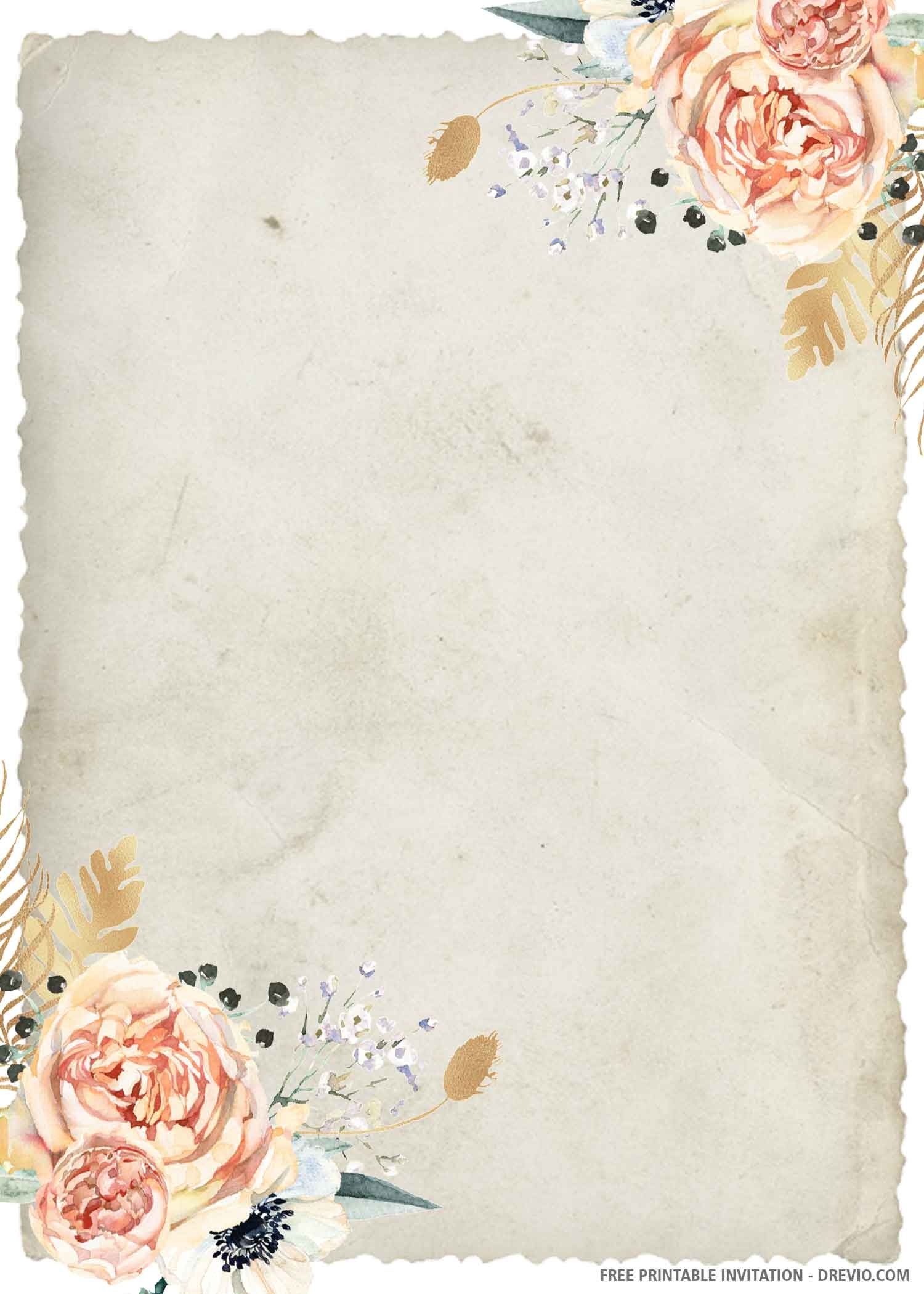 Blank Invitation Templates Free Printable