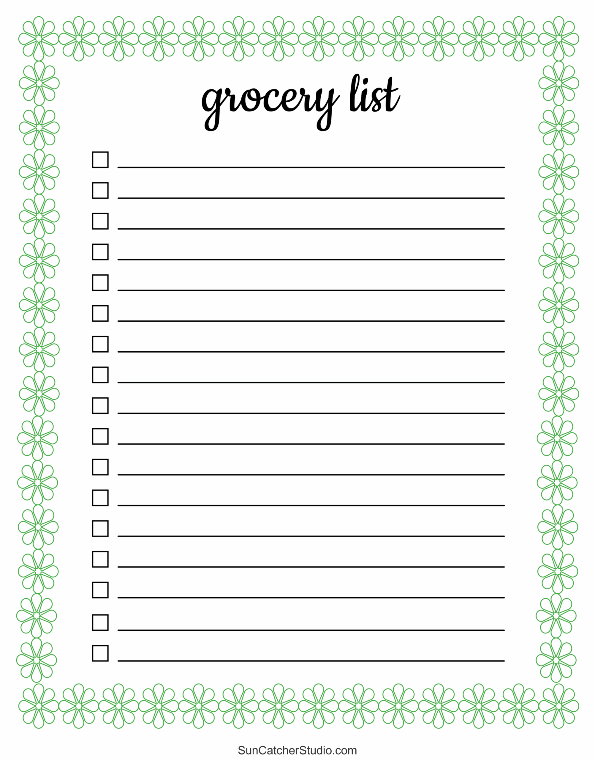 Free Printable Grocery List Templates PDF Shopping Lists Free Printables Monograms Design Tools Patterns U0026 DIY Projects
