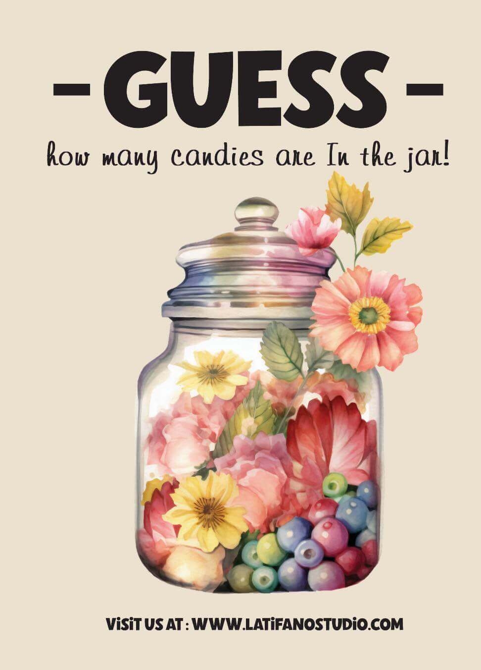 Free Printable Guess The Candy In The Jar Game Guess The Candy In The Jar